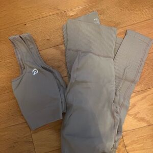 Peloton Beige Activewear Set